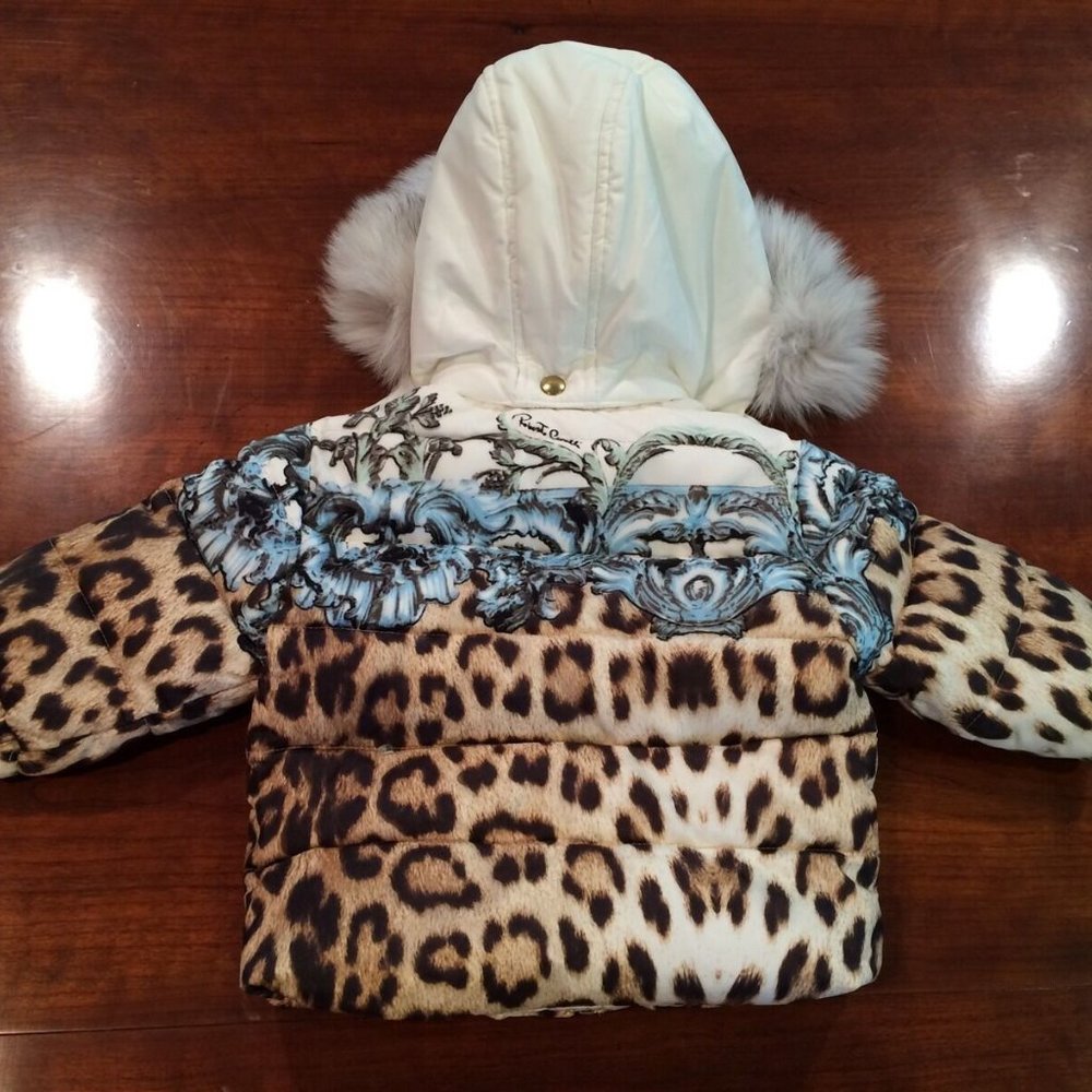 ROBERTO CAVALLI**Fur Hooded Down Coat 3-6 Mo. $795 - Picture 6 of 8